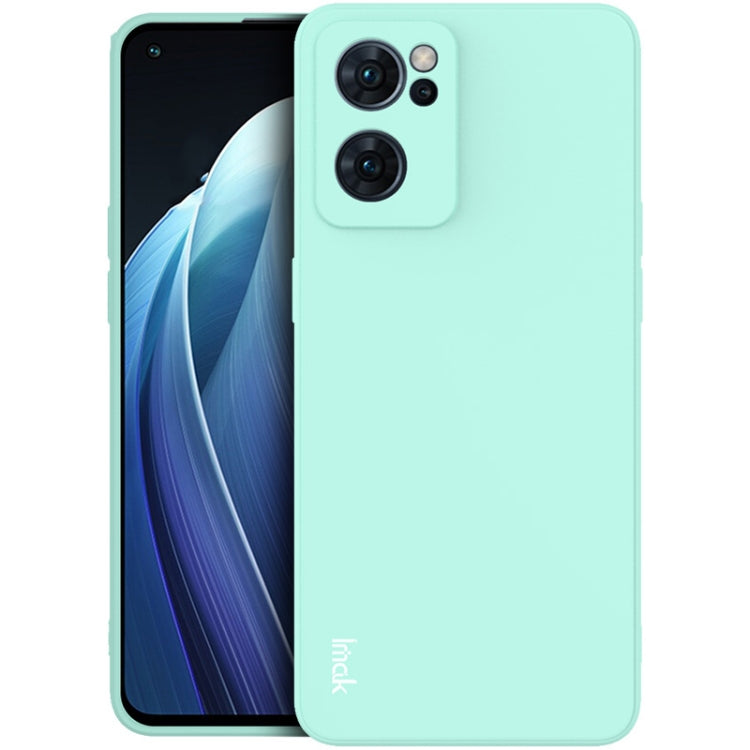 For OPPO Reno7 5G imak UC-4 Series Straight Edge TPU Soft Protective Case(Light Cyan)