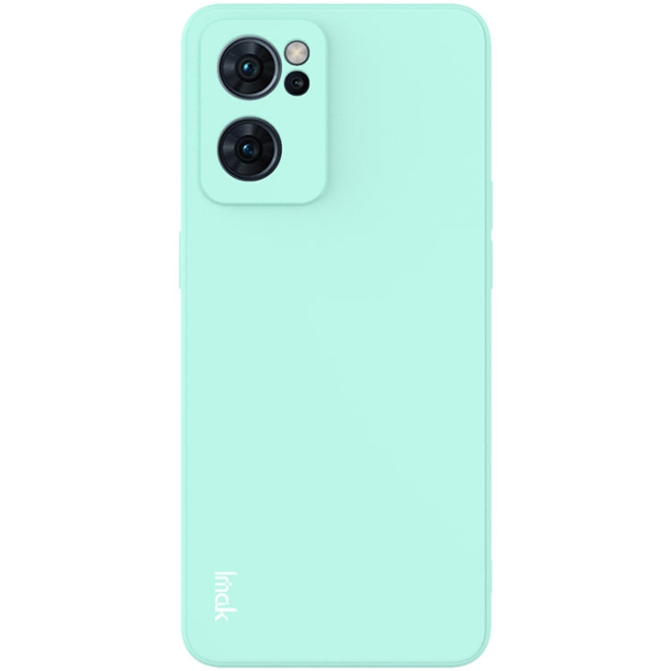 For OPPO Reno7 5G imak UC-4 Series Straight Edge TPU Soft Protective Case(Light Cyan)