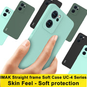 For OPPO Reno7 5G imak UC-4 Series Straight Edge TPU Soft Protective Case(Light Cyan)