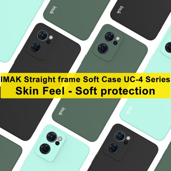 For OPPO Reno7 5G imak UC-4 Series Straight Edge TPU Soft Protective Case(Light Cyan)