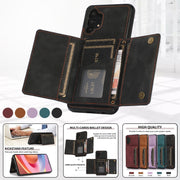 For Samsung Galaxy A32 4G Three-fold Leather Phone Case with Card Slot & Wallet & Holder(Black)