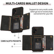 For Samsung Galaxy A32 4G Three-fold Leather Phone Case with Card Slot & Wallet & Holder(Black)