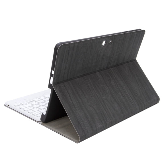 SFGO Tree Texture Bluetooth Keyboard Leather Case For Microsoft Surface Go 4 / 3 / 2 / 1(Black + White)
