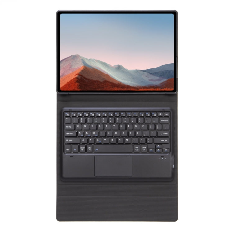 SF109-A Tree Texture Bluetooth Keyboard Leather Case with Touchpad For Microsoft Surface Pro 4 / 5 / 6 / 7(Black + Black)