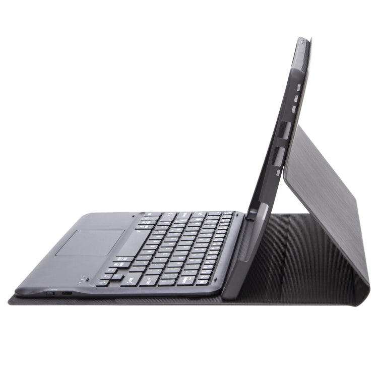 SF109-A Tree Texture Bluetooth Keyboard Leather Case with Touchpad For Microsoft Surface Pro 4 / 5 / 6 / 7(Black + Black)
