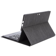 SF109-A Tree Texture Bluetooth Keyboard Leather Case with Touchpad For Microsoft Surface Pro 4 / 5 / 6 / 7(Black + Black)
