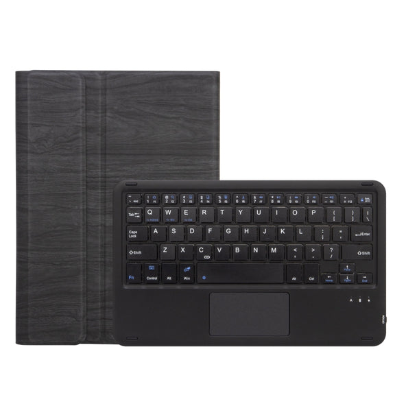 SFGO-A Tree Texture Bluetooth Keyboard Leather Case with Touchpad For Microsoft Surface Go 4 / 3 / 2 / 1(Black + Black)