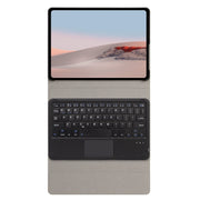 SFGO-A Tree Texture Bluetooth Keyboard Leather Case with Touchpad For Microsoft Surface Go 4 / 3 / 2 / 1(Black + Black)