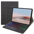 SFGO-AS Tree Texture Backlight Bluetooth Keyboard Leather Case with Touchpad For Microsoft Surface Go 4 / 3 / 2 / 1(Black + Black) - Others Keyboard by PMC TechLife | Online Shopping South Africa | PMC TechLife