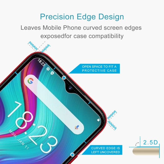 10 PCS 0.26mm 9H 2.5D Tempered Glass Film For Doogee X96