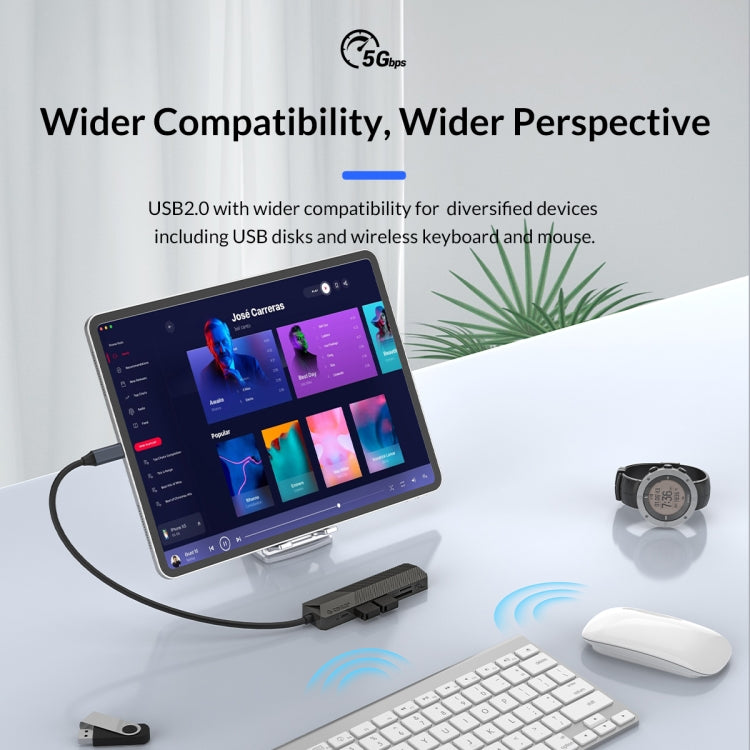 ORICO MDK-5P-GY-BP 5 In 1 Type-C / USB-C Multifunctional Docking Station(Grey)