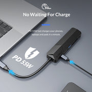 ORICO MDK-6P-GY-BP 6 In 1 Type-C / USB-C Multifunctional Docking Station(Grey)