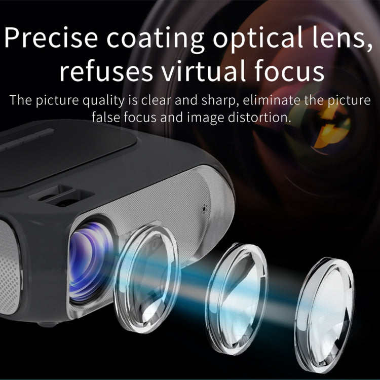 T7i 720P 200 ANSI Home Theater LED HD Digital Projector, Same Screen Version, US Plug(Silver Grey)