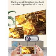 T7i 720P 200 ANSI Home Theater LED HD Digital Projector, Same Screen Version, AU Plug(Silver Grey)