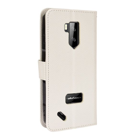 For Ulefone Armor X9 Diamond Texture Leather Phone Case(White)