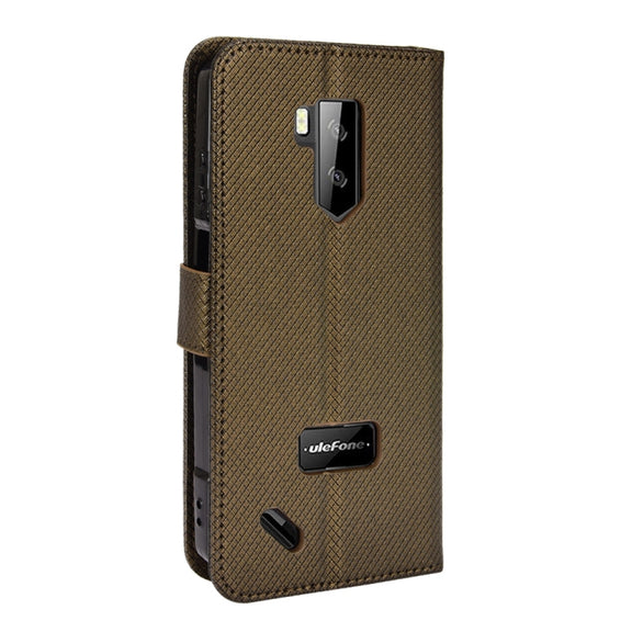 For Ulefone Armor X9 Diamond Texture Leather Phone Case(Brown)