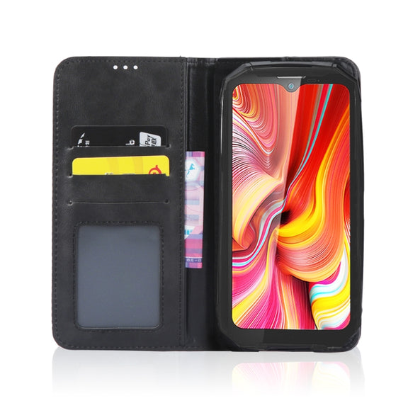For Doogee S96 Pro Magnetic Buckle Retro Texture Leather Phone Case(Black)