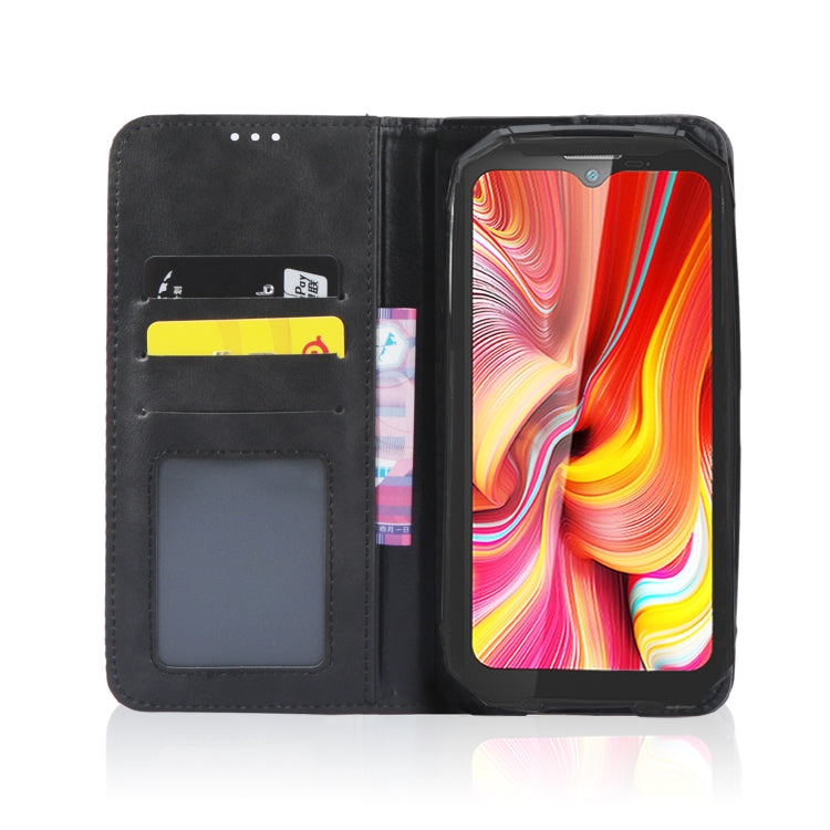 For Doogee S96 Pro Magnetic Buckle Retro Texture Leather Phone Case(Black)