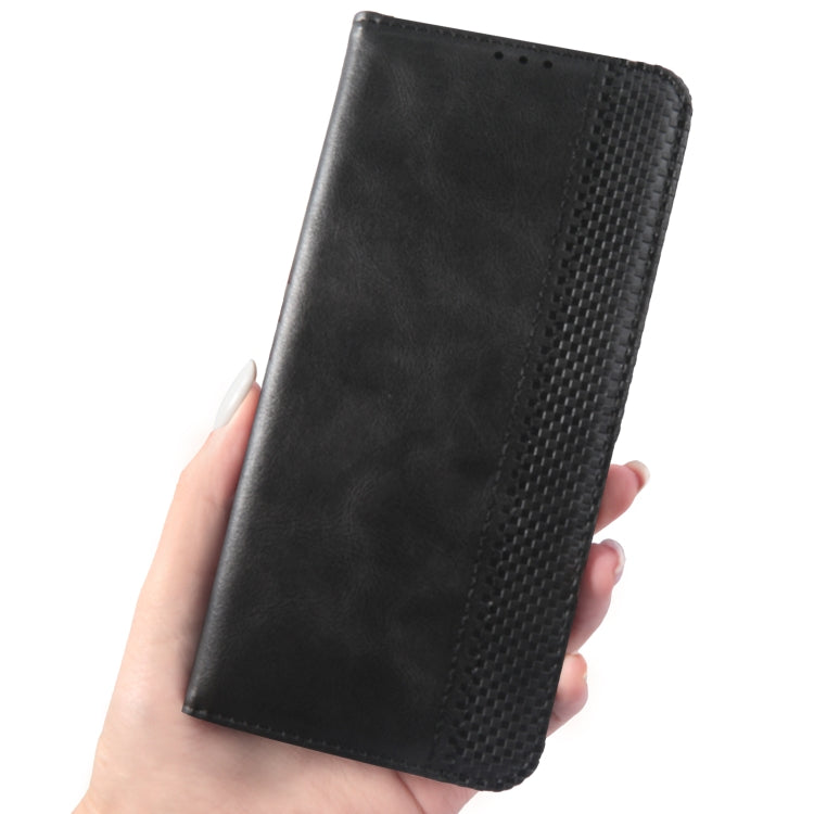 For Doogee S96 Pro Magnetic Buckle Retro Texture Leather Phone Case(Black)