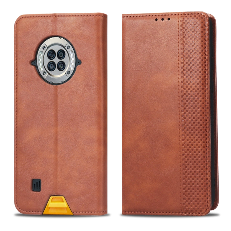 For Doogee S96 Pro Magnetic Buckle Retro Texture Leather Phone Case(Brown)
