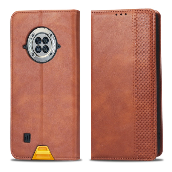 For Doogee S96 Pro Magnetic Buckle Retro Texture Leather Phone Case(Brown)