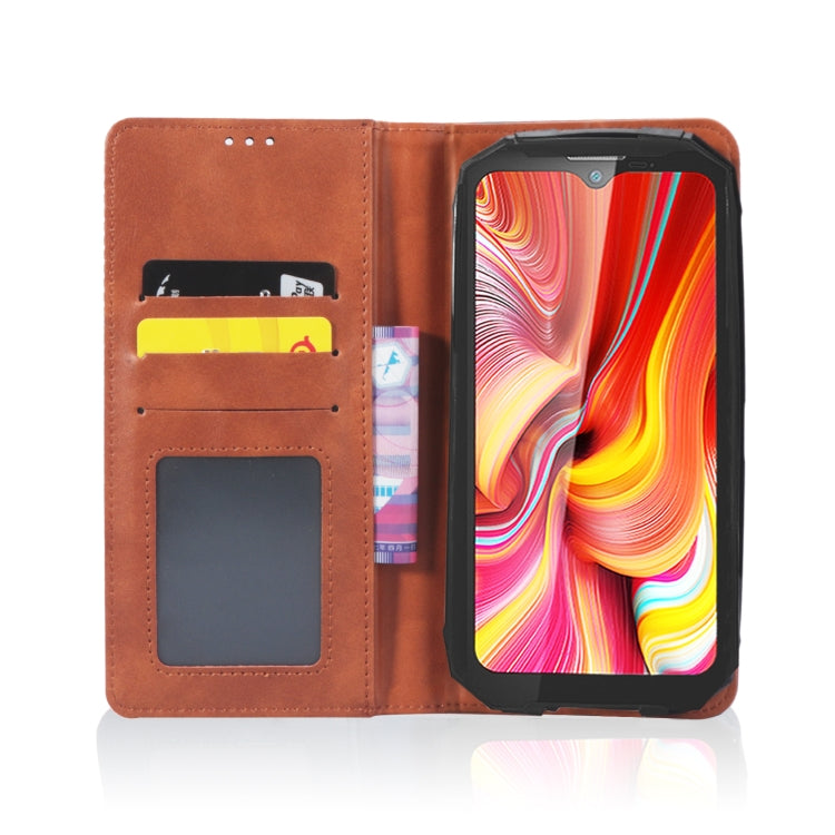 For Doogee S96 Pro Magnetic Buckle Retro Texture Leather Phone Case(Brown)