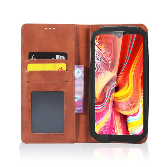 For Doogee S96 Pro Magnetic Buckle Retro Texture Leather Phone Case(Brown)