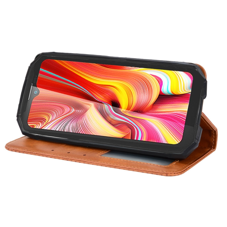 For Doogee S96 Pro Magnetic Buckle Retro Texture Leather Phone Case(Brown)