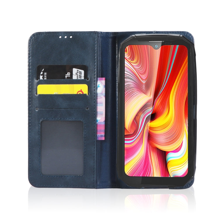 For Doogee S96 Pro Magnetic Buckle Retro Texture Leather Phone Case(Blue)