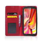 For Doogee S96 Pro Magnetic Buckle Retro Texture Leather Phone Case(Red)
