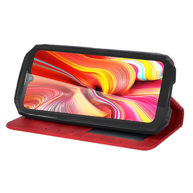 For Doogee S96 Pro Magnetic Buckle Retro Texture Leather Phone Case(Red)