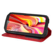 For Doogee S96 Pro Magnetic Buckle Retro Texture Leather Phone Case(Red)