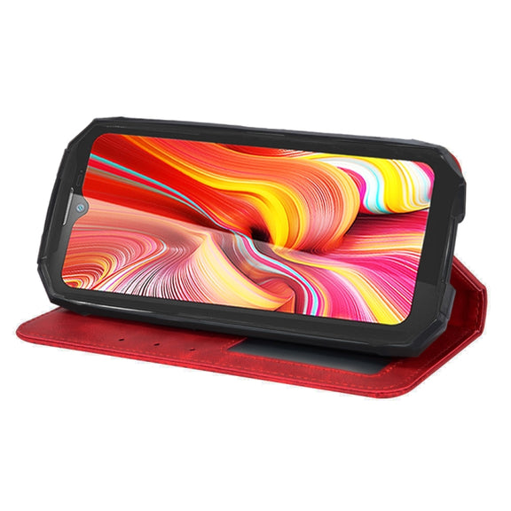 For Doogee S96 Pro Magnetic Buckle Retro Texture Leather Phone Case(Red)