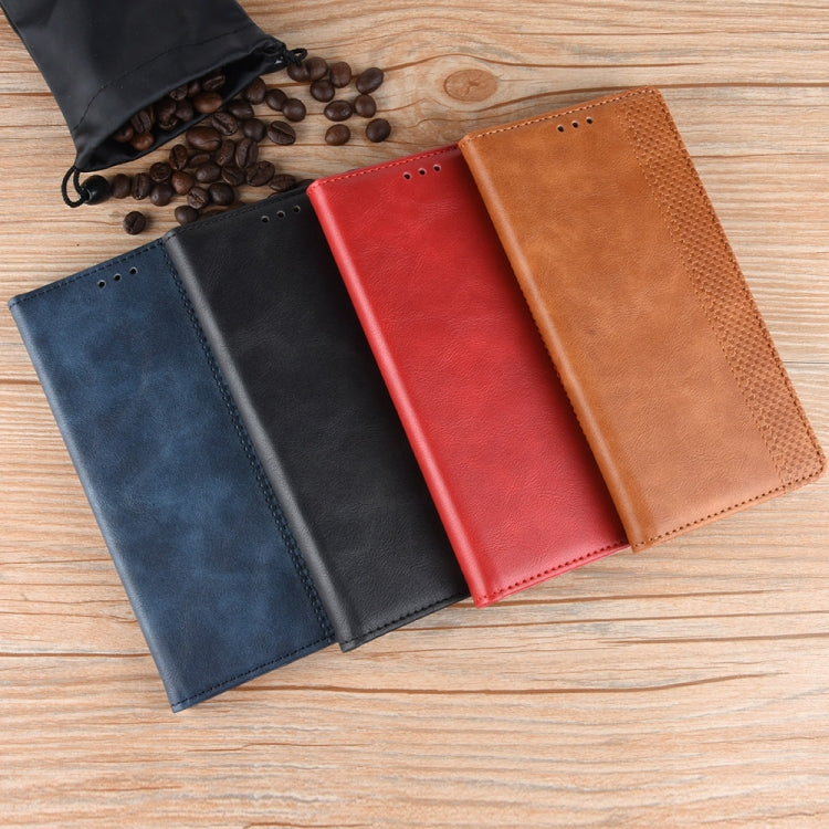 For Doogee S96 Pro Magnetic Buckle Retro Texture Leather Phone Case(Red)