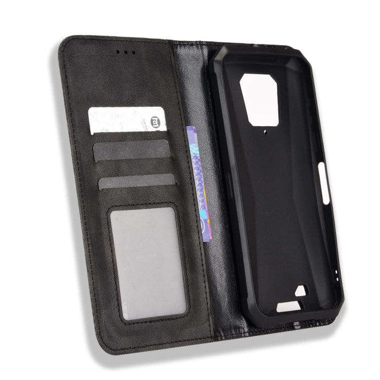 For Ulefone Armor 8 Magnetic Buckle Retro Texture Leather Phone Case(Black)