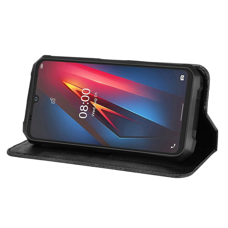 For Ulefone Armor 8 Magnetic Buckle Retro Texture Leather Phone Case(Black)