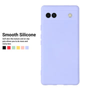For Google Pixel 6a Pure Color Liquid Silicone Phone Case(Purple)