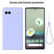 For Google Pixel 6a Pure Color Liquid Silicone Phone Case(Purple)
