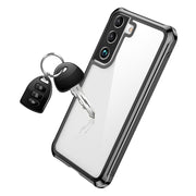 For Samsung Galaxy S22 5G RedPepper Transparent Dot Shockproof Water-resistant PC + TPU Phone Case(Black)