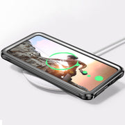 For Samsung Galaxy S22 5G RedPepper Transparent Dot Shockproof Water-resistant PC + TPU Phone Case(Black)