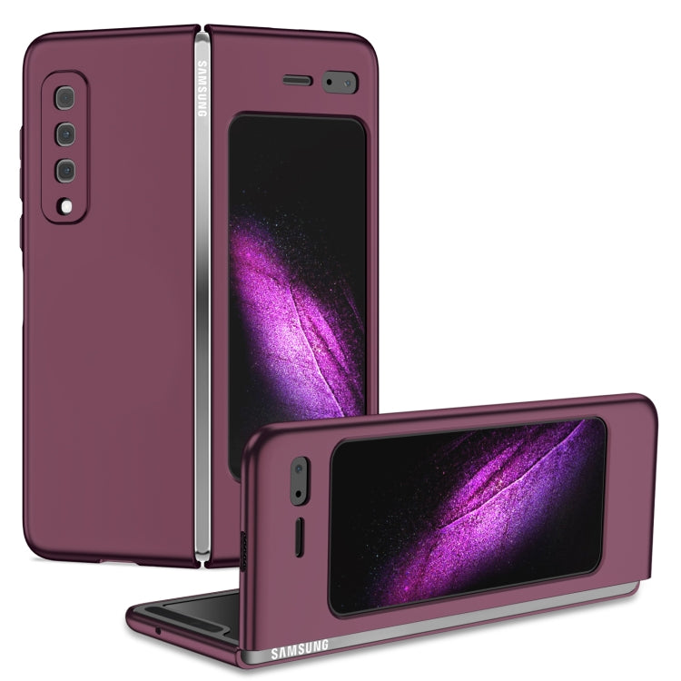 For Samsung Galaxy Fold Armor Foldable Phone Case(Wine Red)