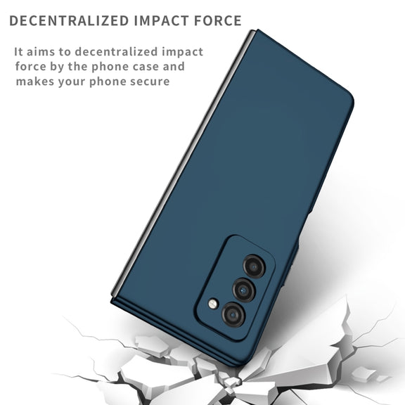 For Samsung Galaxy Z Fold2 5G Armor Foldable Phone Case(Dark Blue)