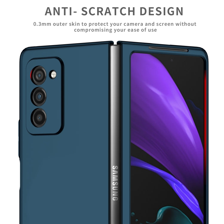 For Samsung Galaxy Z Fold2 5G Armor Foldable Phone Case(Dark Blue)