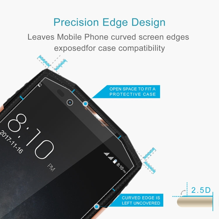 50 PCS 0.26mm 9H 2.5D Tempered Glass Film For Blackview BV9000