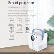Q96 E300 Intelligent Portable HD 4K Projector, AU Plug, Specification: Phone Screen Version(White)