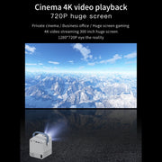 Q96 E300 Intelligent Portable HD 4K Projector, AU Plug, Specification: Phone Screen Version(White)