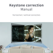 Q96 E300 Intelligent Portable HD 4K Projector, AU Plug, Specification: Phone Screen Version(White)