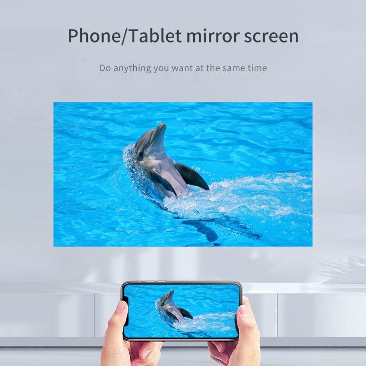 Q96 E300 Intelligent Portable HD 4K Projector, AU Plug, Specification: Phone Screen Version(White)