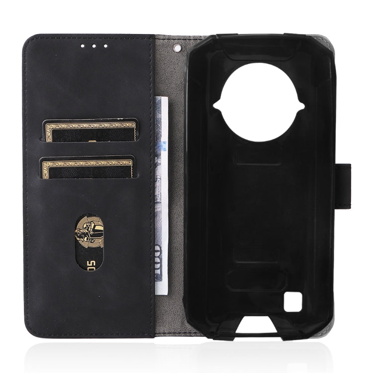 For DOOGEE S96 Pro Skin Feel Magnetic Buckle Calf Texture PU Phone Case(Black)