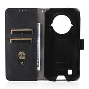 For DOOGEE S96 Pro Skin Feel Magnetic Buckle Calf Texture PU Phone Case(Black)